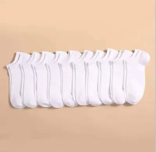 Kit 10 Pares de Meias Soquete (Tamanho Único)